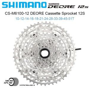 SHIMANO Deore M6100 카세트 12 속도 산악 자전거 플라이휠 가변 플라잉 10-51T 마이크로 스플라인