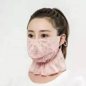 [제이큐]레이스 페이스가드 자외선 마스크 페이스 차단 귀걸이형 HS쿨링 기