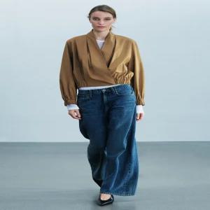 ZARA ZW 컬렉션 크로스오버 봄버 셔츠 - 황토색 4437/256/703