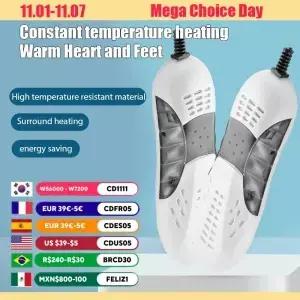 18W EU/US 플러그 경주 용 자동차 모양 가벼운 신발 건조기 발 보호대 부팅 냄새 제습 장치 가정용 히터