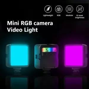 휴대용 풀 컬러 RGB LED 비디오 라이트 2500K7000K 800LUX 미니 필 3 콜드 슈 1800mAh TypeC 포켓 카메라