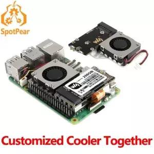 Raspberry Pi 5 PCIeM.2 미니 SSD 보드 E 액티브 쿨러 Wesha 어댑터