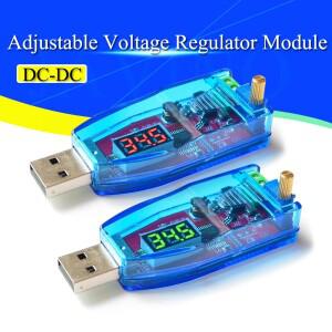 LED DC-DC 5V에서 1-24V 조절 가능한 포텐셔미터 USB 스텝업/다운 벅 부스트 컨버터 전원 공급 장치 모듈