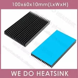 WE DO HEATSINK LED 전자 집적 회로 쿨러용 알루미늄 방열판 열 패드 라디에이터 또는 미 100x60x10mm