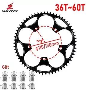 WUZEI 도로 자전거 좁은 넓은 스프로킷 110 BCD 36T 38T 40T 42T 44T 46T 체인휠 접이식 크랭크셋