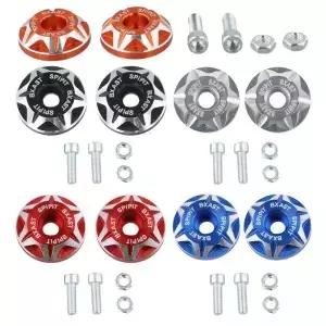 2PCS 번호판 나사 알루미늄 합금 6MM 구멍 플레이트 홀더 볼트 오렌지 레드 블루 블랙