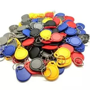 50pcs 13.56MHz 재기록 가능 0 블록 UID 태그 RFID Keyfobs 복사기 작가 복사 IC 카드