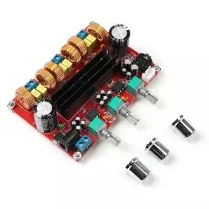 듀얼 TPA3116D2 전력 서브우퍼 보드 2*50W+100W 2.1 채널 오디오 스테레오 이퀄라이저 AUX