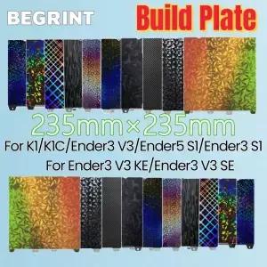 Ender3 S1 3 V3 SE / 235x235mm K1 K1C PEI 시트 양면 PEO PET 스프링 강판용 빌드 플레이트
