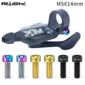 위험 2pcs M5 X 14mm 티타늄 볼트 MTB 자전거 변속기 용 브레이크 레버 나사 시프트 가변 속도 사이클링