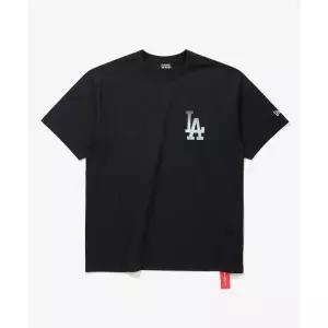 NEW ERA MLB LA 다저스 하프톤 티셔츠 블랙