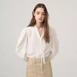 온앤온 퍼프 슬리브 타이 블라우스 NEW4XB285 NEW4XB285-LO01 1208196