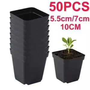 묘목 냄비 50Pcs 광장 식물 심기 컵 플라스틱 깊은 보육 나무 꽃 컨테이너 정원 성장