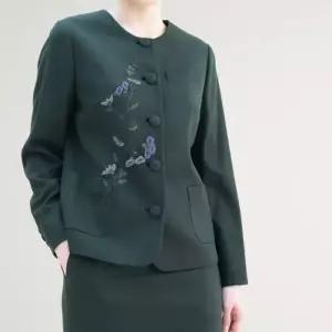 비꼴리끄 여성캐시 울 블렌디드 노카라 자켓 B254WJ3010 863571