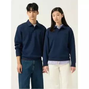 빈폴 멘 더블니트 칼라넥 스웨트 셔츠 로열 블루 BC5841C01N 146735