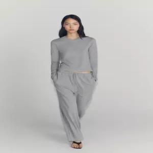 ZARA 브이넥 티셔츠 - 그레이 4786/463/802