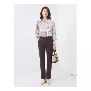 CROCODILE LADIES 크로커다일레이디 블랙 크로커 일자핏 슬랙스 팬츠 CLCSPT101