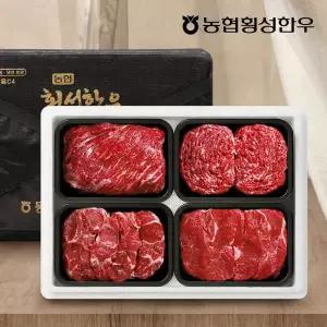 [농협횡성한우] 1등급 프리미엄 횡성한우 어5품 선물세트/ 국거리+불고기+양지+장조림 (총 1.6kg)