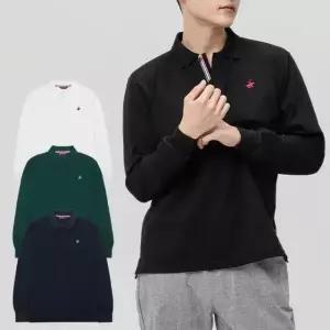 폴로 클럽 남자 긴팔 카라티 프리미엄 자수 로고 골프 피케 티셔츠 무지 면티셔츠 빅사이즈 115까지