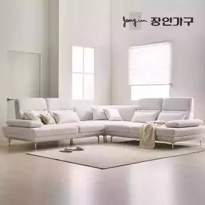장인가구 도이 7인용 스윙 타이보텍스 이지클린 패브릭 코너형 소파 (스툴 미포함)