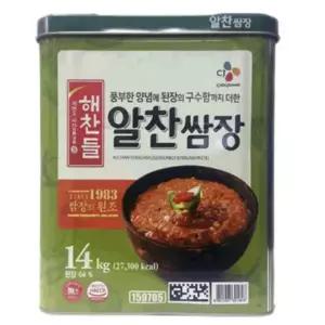 해찬들 알찬쌈장 14kg 쌈장 대용량 업소용 식자재 1박스