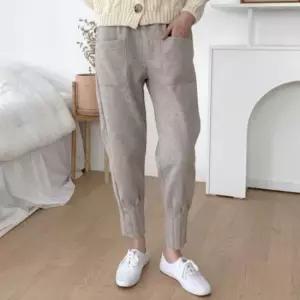 친절한탄씨 모직 바지 데일리 캐주얼 팬츠 밑단 다트 슬랙스 캐쥬얼팬츠 따뜻한바지 이지룩 마실룩
