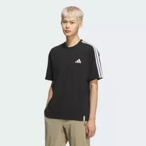 [아디다스]아디다스반팔티 EQS KF3736 ESSENTIALS PLUS LOOSE FIT 3 STRIPES SINGLE JERSEY 쇼트 슬리브 티