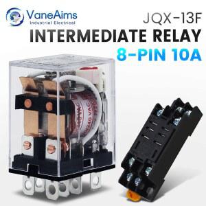 자동차릴레이 JQX13F 고출력 릴레이 DPDT HH62P 스위치 베이스 코일 AC110V220V 소켓 전자기 DC12V24V10A 미니