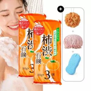 SOC 일본 단감비누 카키시부 탄닌 노네날 체취케어 수제비누 80g 6개입