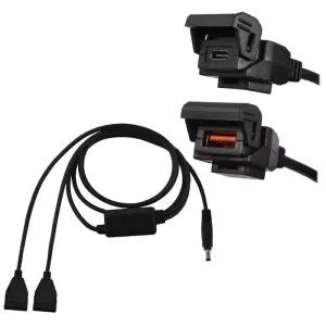 오토바이 고속충전기 USB C타입 2구 QC3.0 MAX 32W 코미네 EK-214
