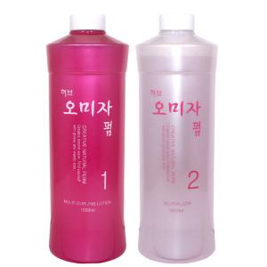 디케이 허브 오미자 펌 1제2제 각1000ml 대용량(소량구매구성) /티트리오일과 오미자추출물 함유/유수분밸런스유지/일반펌 열펌 시술시 모발손상최소/ 정품