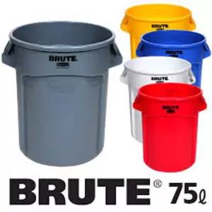 (빨강) 러버메이드 벤티드 브루트 75리터 몸체+덮개 세트(색상선택)/BRUTE/대형플라스틱통/브루트통/대형쓰