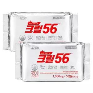 [하프클럽/기타]펄세스 크릴오일 크릴56 1000mgX30캡슐X2팩