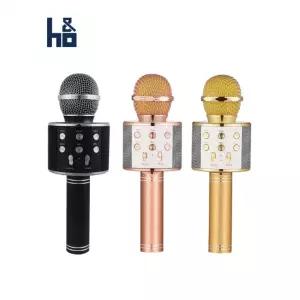 정품 블루투스 마이크 WS858 무선 노래방 휴대용 스피커