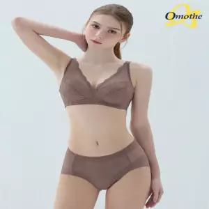 오모떼 올데이 에센셜 모노레이스 브라 팬티 2종세트/애쉬브라운