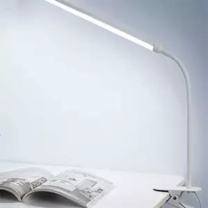 핫딜 북 램프 독서 조명 탁상 조명 플렉시블 LED 집게 스탠드58CM 화이트