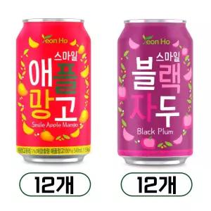 연호음료 스마일 애플망고 12개 + 스마일 블랙자두 12개
