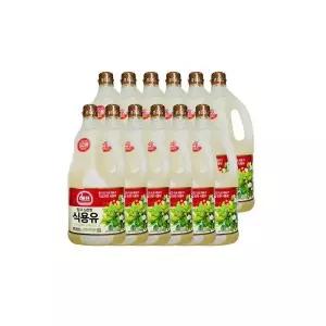 해표 맑고 신선한 식용유 콩 100% 1.8L X 12개 콩기름