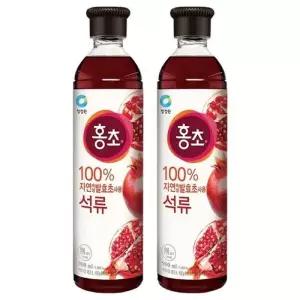 대상 청정원 홍초 석류 900ML x2개