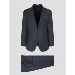 [로가디스] 울 스트라이프 레귤러 핏 수트 세트 - 그레이 (PS001362993)