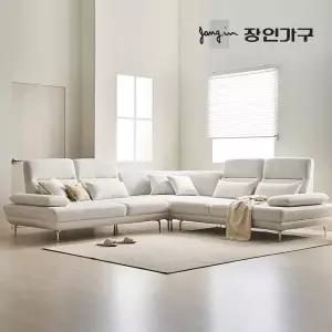 장인가구 도이 7인용 스윙 타이보텍스 이지클린 패브릭 코너형 소파 (스툴 미포함)