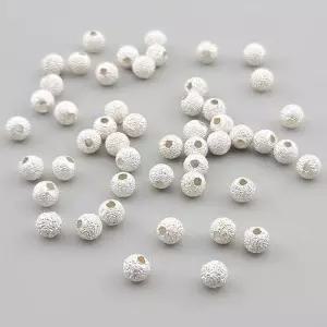 비즈팡 [SVP-91-05]순은펜던트 실버925 은볼 샌딩볼 4mm (내경 1mm) 실버볼