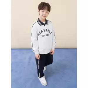 [BEANPOLE KIDS] 파이핑 포인트 상하세트  라이트 그레이 (BI6141U072)