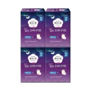 좋은느낌 입는 오버나이트 L 대형 생리대 4입 X 4개