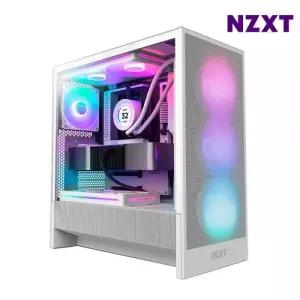 NZXT PC케이스 쿨링 냉각 RGB 미들타워 H5 FLOW V2 화이트