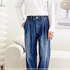 데일리 테이퍼드핏 웨어 편한청바지 봄청바지 남자 투턱 배기청바지 데님슬랙스 EWE4603712