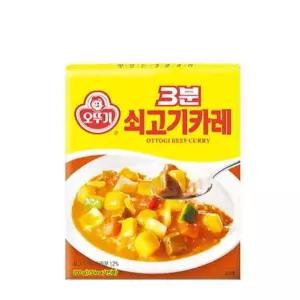 오뚜기 즉석 3분 요리 식품 쇠고기 카레 200g 낱개판매