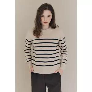 [BCBG](의정부점)올앤선드리스트라이프 라운드넥 P/O(A5W9K401)