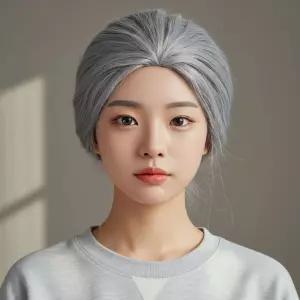 할머니 가발 쪽진 머리 뽀글 흰머리 백발 촌캉스 할매