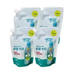 온더바디 코튼풋 발을씻자 풋샴푸 레몬향 리필 500ml 4개